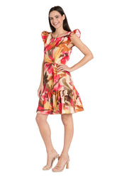 Floral Print Petite Dress Short Cocktail R&M Richards 4105P