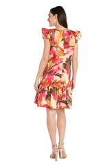 Floral Print Petite Dress Short Cocktail R&M Richards 4105P