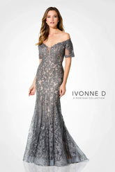 Ivonne D ID925 Beaded Mermaid Formal Long Evening Dress