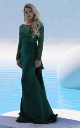 Jessica Angel 544 Long Sleeve Lace Formal Fitted Evening Dress