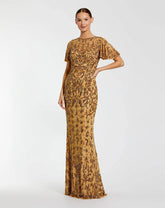 Formal Beaded Dress Long Mother of the Bride Mac Duggal 5491
