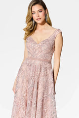 Ivonne D ID906 Long Ball Gown Feather Lace Evening Dress