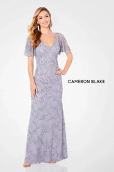 Cameron Blake 221681W Long Plus Size Beaded Formal Evening Dress