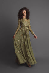Floral Mother of the Bride Dress Long A Line Mac Duggal 6182