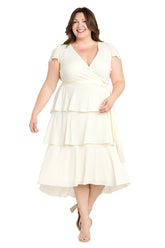 Plus Size Tiered Dress High Low Cocktail R&M Richards 6677W