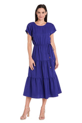 Short Midi Length Dress A Line R&M Richards 6680