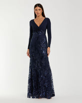 Floral Long Dress Formal Mother of the Bride Mac Duggal 67871