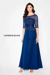 Cameron Blake 114657SL Mother of the Bride Long Formal A Line Dress