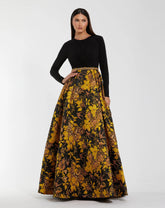 Long Floral Dress Pleated Formal Mother of the Bride Mac Duggal 69000