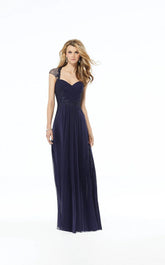 MGNY Madeline Gardner New York 72105 Beaded Formal Long A Line Evening Dress