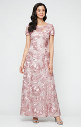 Alex Evenings 81122674 A Line Long Formal Evening Dress