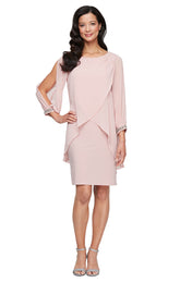 SL Fashions 9277534 Long Sleeve Mother of the Bride Petite Dress