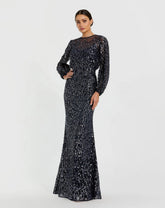 Beaded Sequin Dress Formal Long Mother of the Bride Mac Duggal 94127