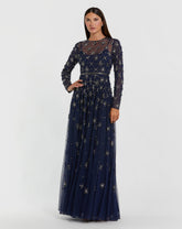 Formal Long Beaded Dress Mother of the Bride Mac Duggal 94216