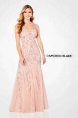 Cameron Blake 221684 Beaded Long Formal Evening A Line Dress