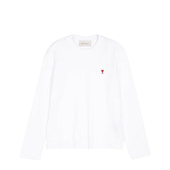 AMI Paris Red Ami De Coeur Long Sleeve T-Shirt