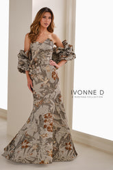 Ivonne D ID1405 Long Mermaid Formal Floral Evening Dress
