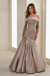 Ivonne D ID1409 Long Beaded Lace Formal Evening Dress