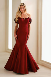 Montage M3101 Long Formal Mermaid 3D Floral Evening Dress
