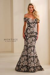 Montage M3106BRCD Mermaid Long Formal Floral Evening Gown