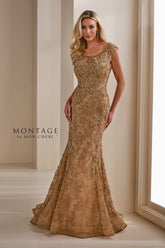 Montage M3109 Mermaid Long Mother of the Bride Formal Sequin Lace Dress