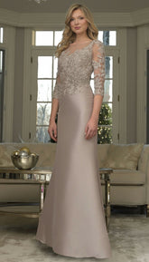 Marsoni MV1357 Mother of the Bride Floral Lace Applique Long Formal Dress