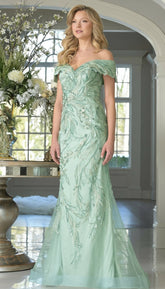Marsoni MV1372 Beaded Long Formal Mermaid Evening Dress