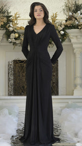 Rina di Montella RD3348 Pleated Long Mother of the Bride Dress