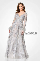 Ivonne D ID307 Long Sleeve Mother of the Bride Formal Dress