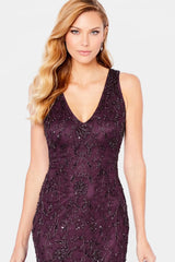 Cameron Blake 221684 Beaded Long Formal Evening A Line Dress