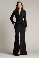 Tadashi Shoji BOS25531L Long Ruffle Formal Mother of the Bride Dress