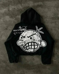 Cartoon Graphic Oversized Hoodie
