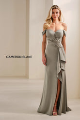 Cameron Blake CB902 Long Formal Beaded Applique Mermaid Evening Gown