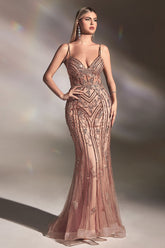 Long Fitted Prom Dress LaDivine CD992