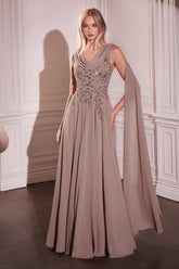 LaDivine CDS509 Long A Line Formal Evening Dress
