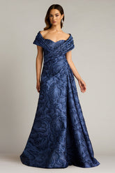 Pleated Long Formal Floral Dress by Tadashi Shoji CHN25179L