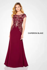 Cameron Blake 216691 Long Mother of the Bride A Line Lace Formal Dress