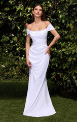 Caitlin Gown - Convertible Tie Chiffon Dress - Off White