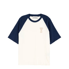 AMI Paris	Ami De Coeur Knitted Patch T-Shirt