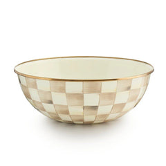 Mocha Check Extra Large Everyday Bowl
