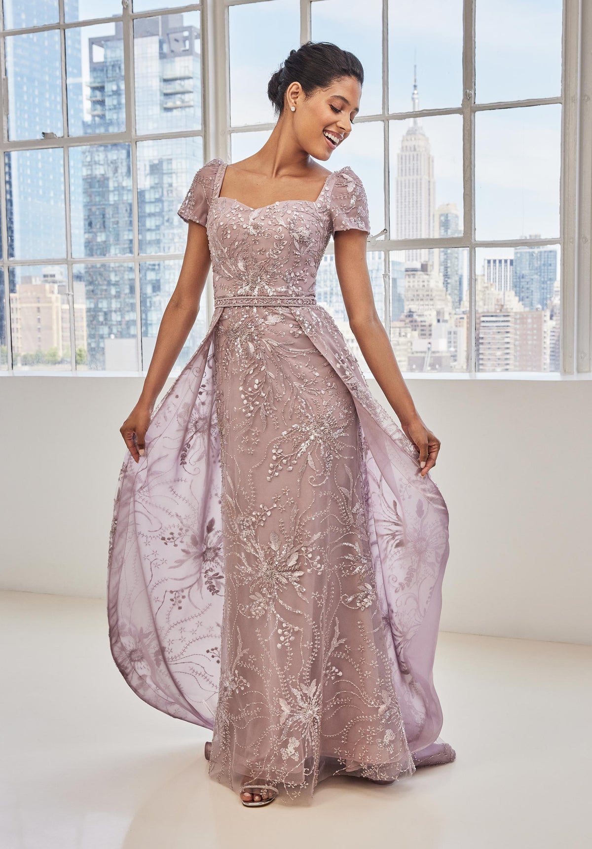MGNY Madeline Gardner New York 73128 Beaded Long Formal Evening Dress